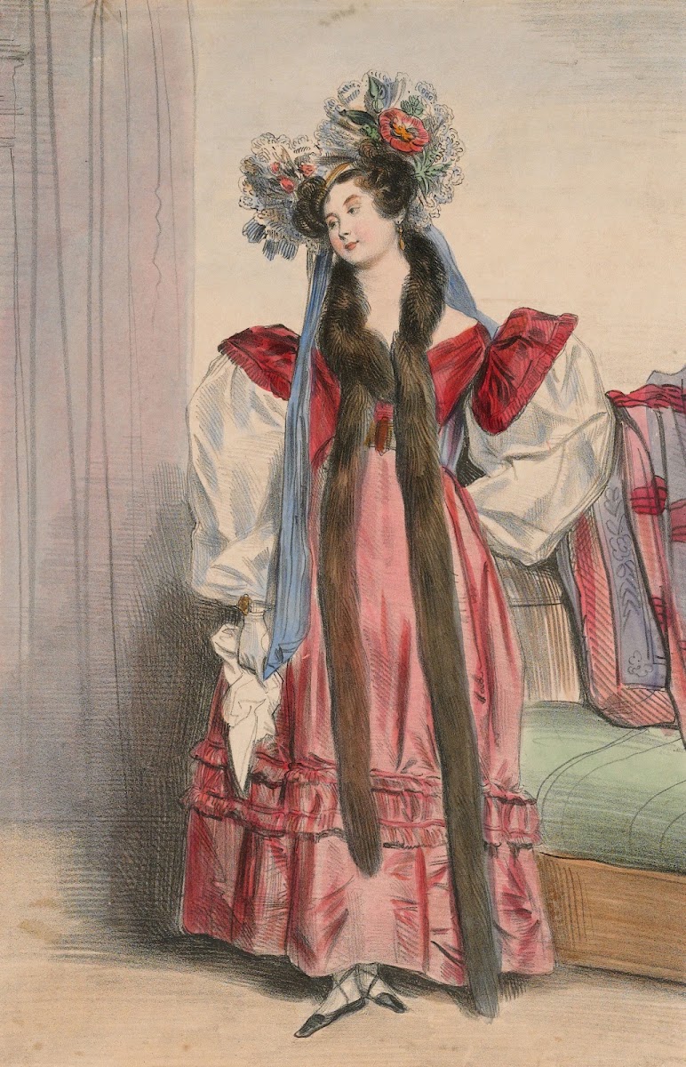 Portrait Of Mme Menessier Nodier From Alphabet Varie Choix De Costumes Dapres Na