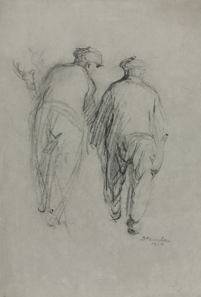 Two Men Working Rear View 1905