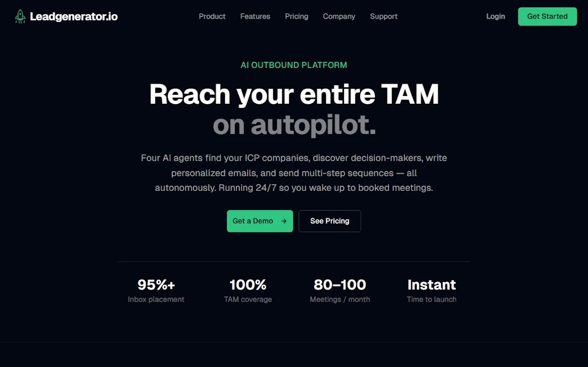 Captura de Leadgenerator.io