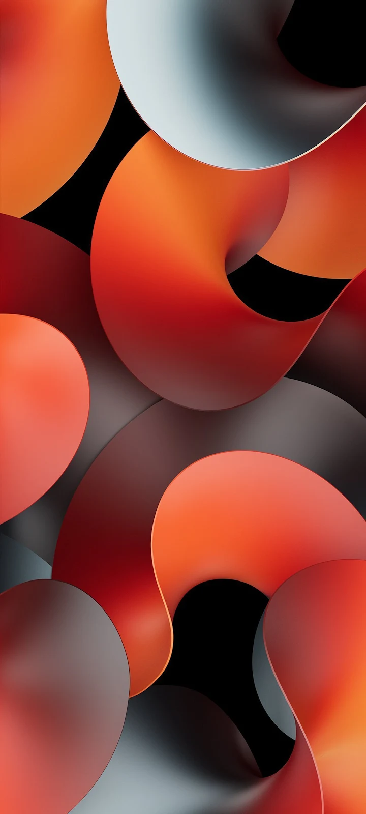 A Cool iOS Abstract Gradient Orange Full HD iPhone Wallpaper for Free Download in High Quality [1080x2400]