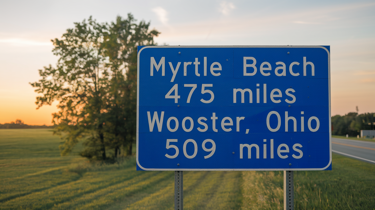 Distance from Myrtle Beach to Wooster, Ohio: Travel Guide