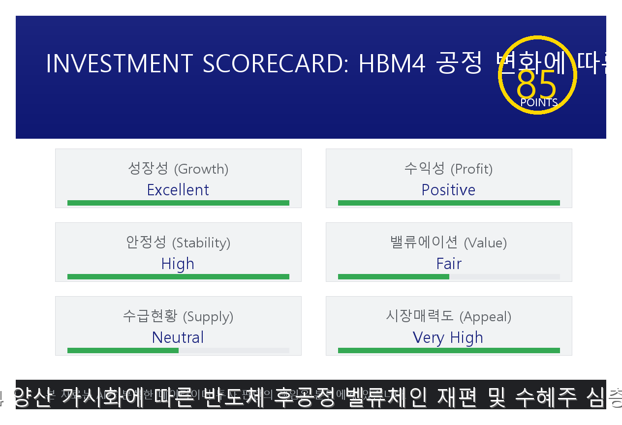 HBM4 양산 가시화에 따른 반도체 후공정 벨류체인 재편 및 수혜주 심층 분석 핵심 안내 및 분석 인포그래픽 (2)