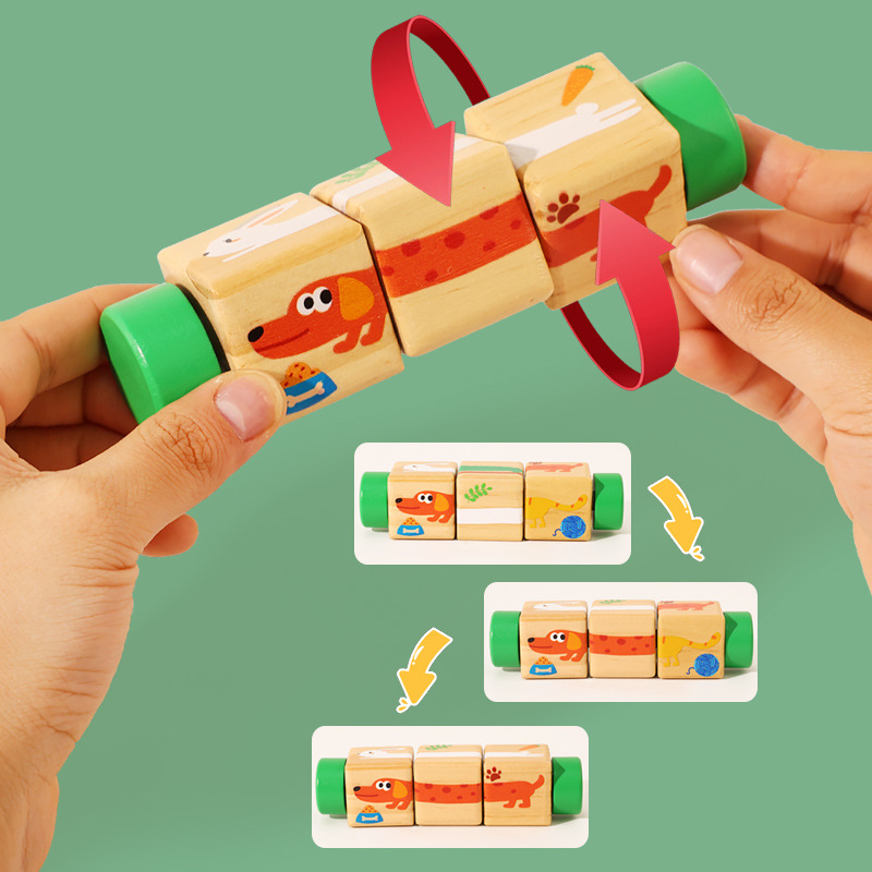 Holzpuzzle für Babys, 0–3 Jahre