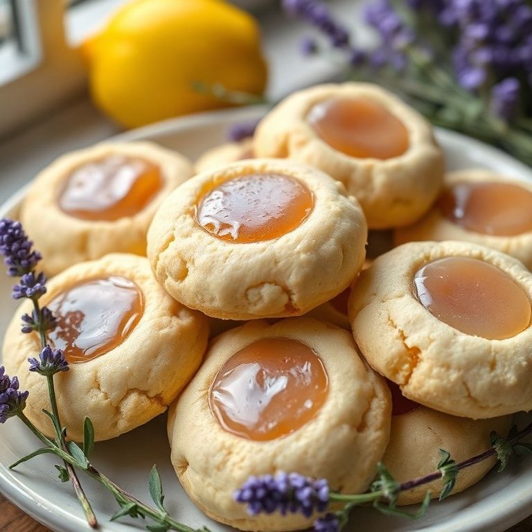 Lemon Lavender Thumbprint Cookies to Brighten Your Day – Easy Homemade Delight