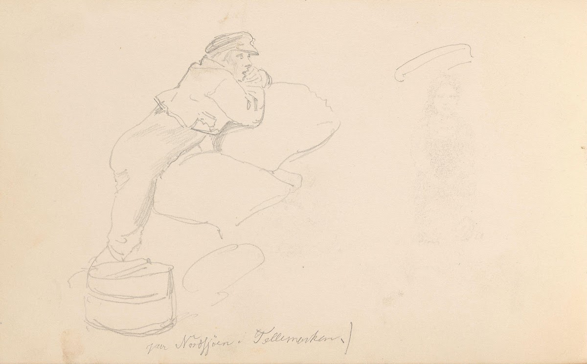 Mannsfigur Norsjø i Telemark 1857