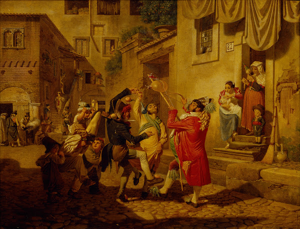 Carnival Gaiety In A Roman Street 1828