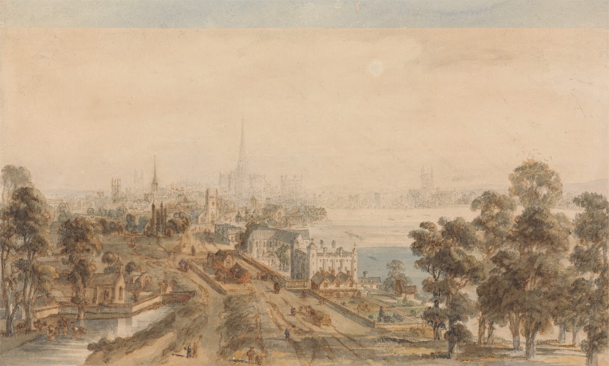 Old London View from St James Park Looking East