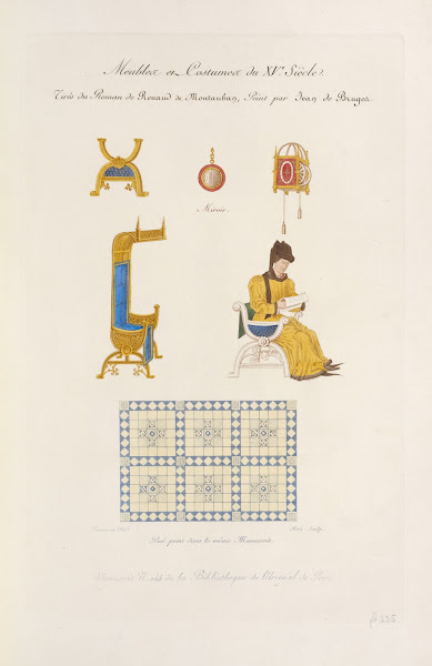 Meubles et costumes du XVe siècle Tirés du roman de Renaud de Moutauban peint pa