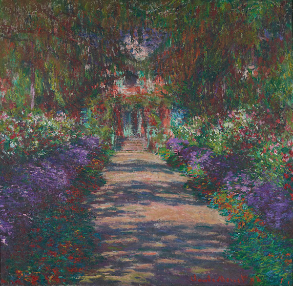 Eine Allee in Monets Garten in Giverny 1902