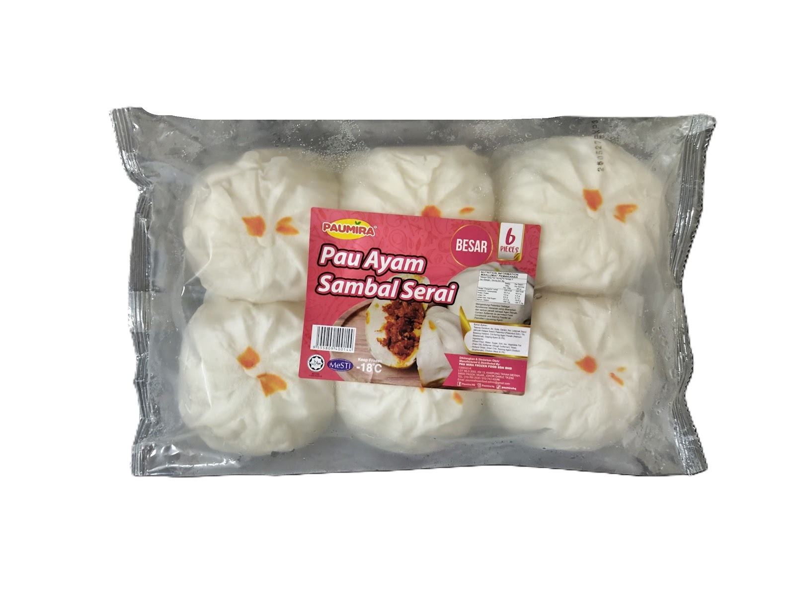 Pau Ayam Sambal Serai Besar 10Pkt/Ctn