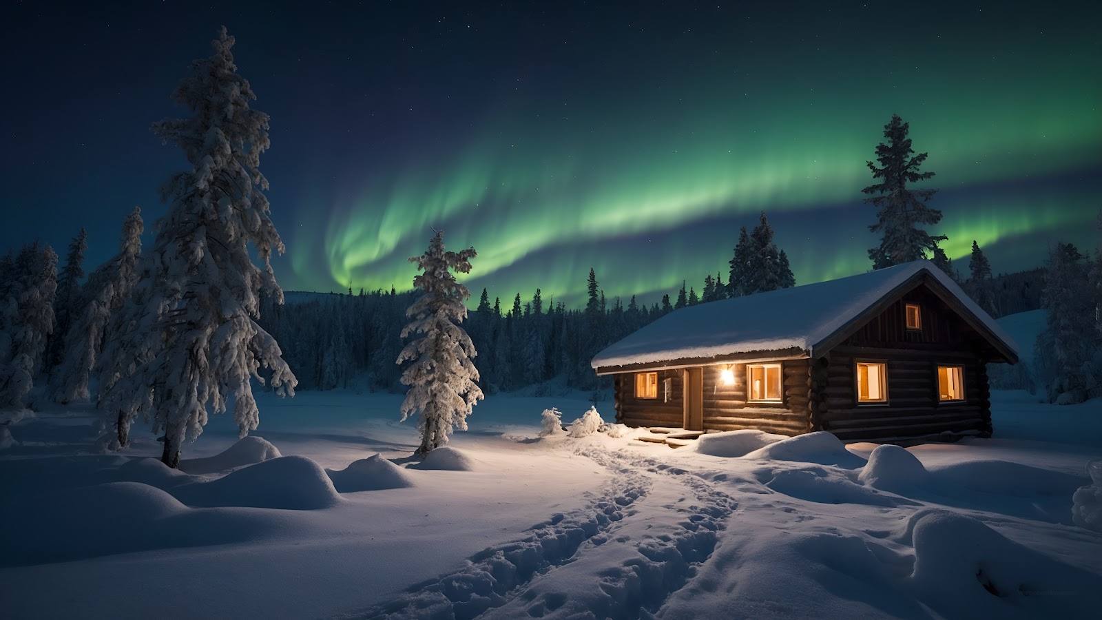 Winter Night Wallpaper