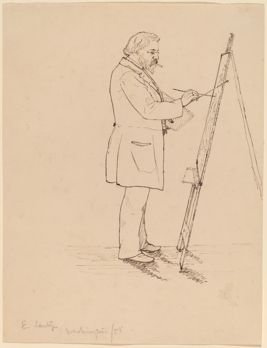 Sketching  Emanuel Leutze 1858