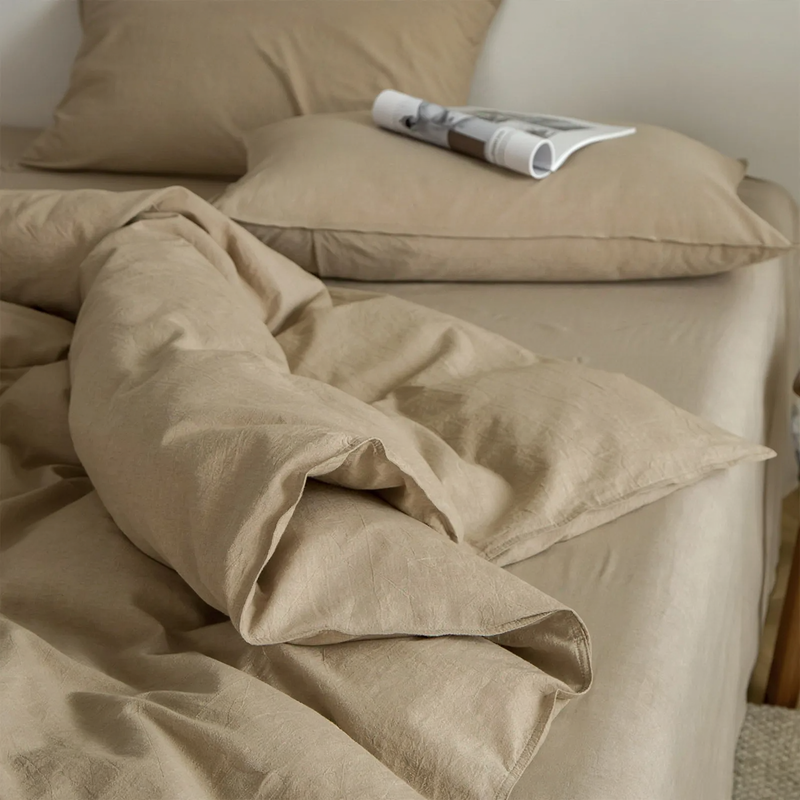 Cotton Bed Cover, 100% Cotton, Stone-Washed Finish