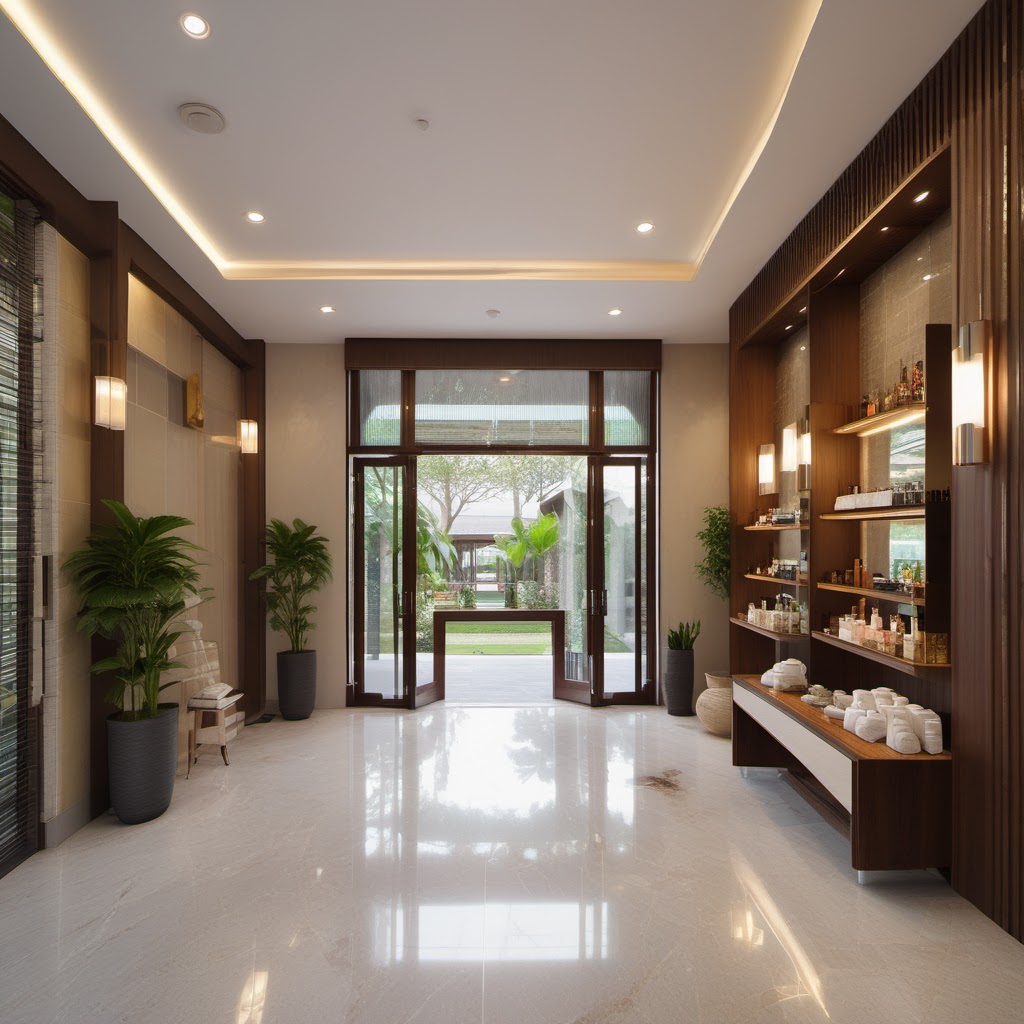 Hình minh họa: Khung cảnh cửa hàng và quy trình kinh doanh