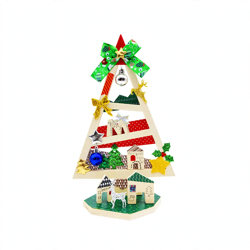 DIY Wooden Christmas Tree, Miniature Table Decoration