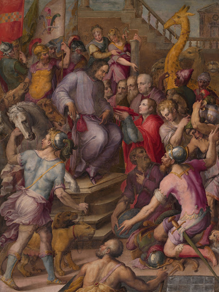 Lorenzo the Magnificent receives the tribute of the ambassadors between 1556 and