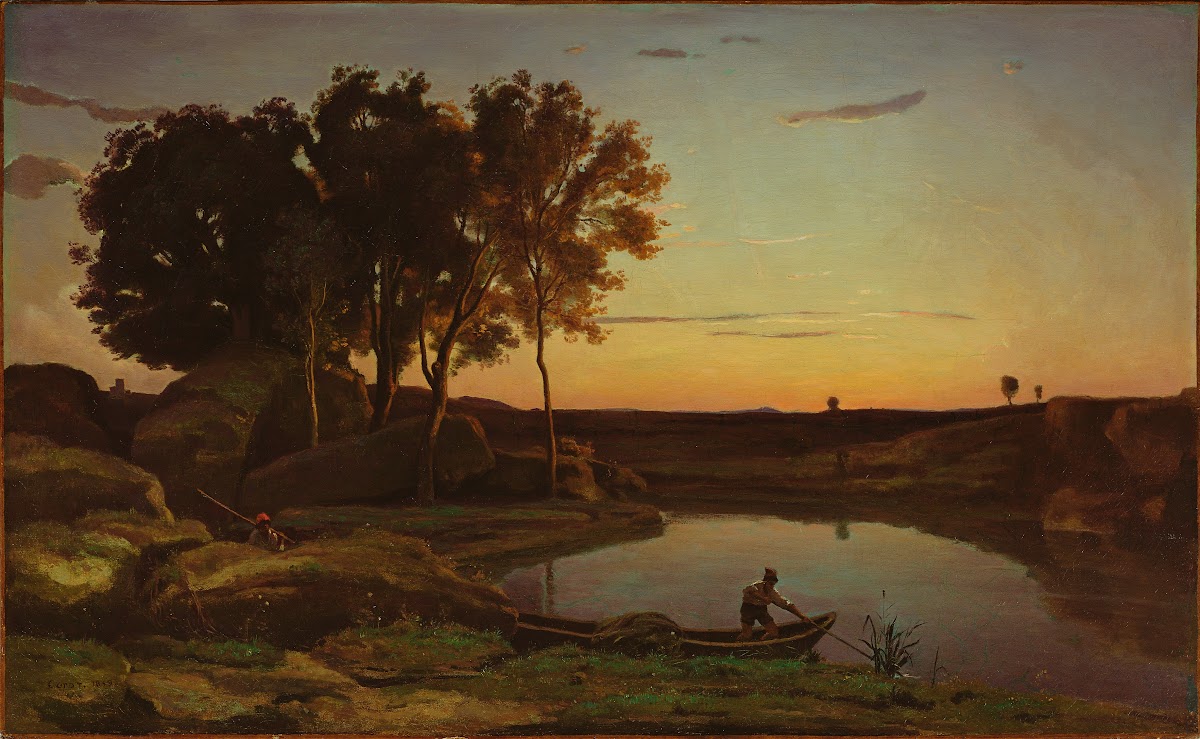 Landscape with Lake and Boatman 1839