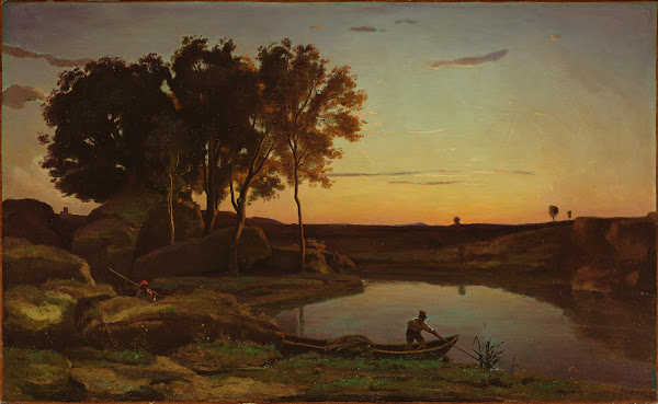 Landscape with Lake and Boatman 1839