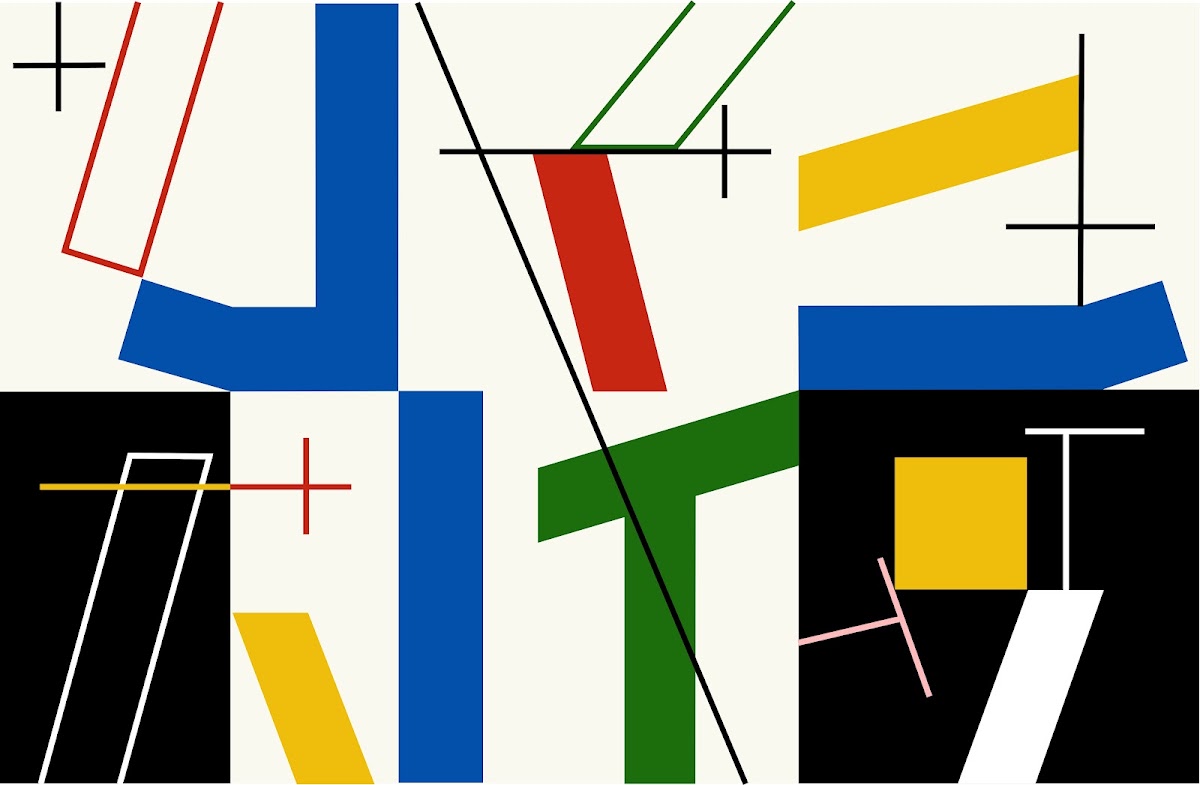 Six spaces with four small crosses 2017