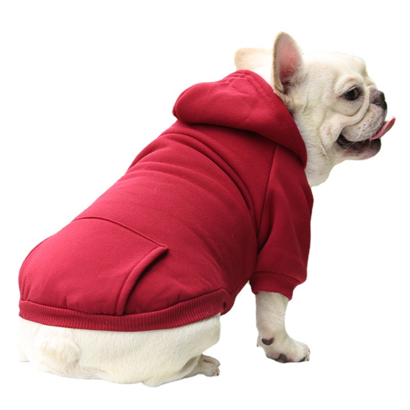 Hundemantel aus Sweatshirt-Stoff mit Taschen
