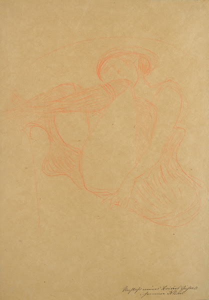 Im Lehnstuhl sitzende mit angezogenen Beinen Studie für Danaë circa 1903