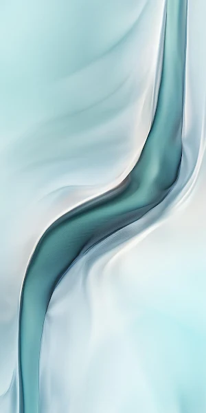 Abstract Teal Flowing Ribbons Full HD iPhone Wallpaper Background