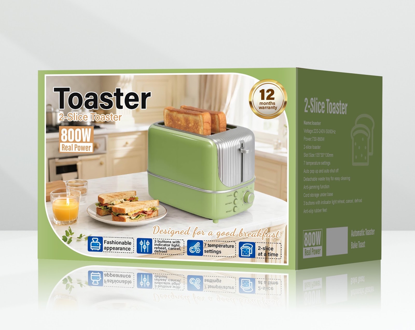 Multifunction toaster with grilling and cooking function