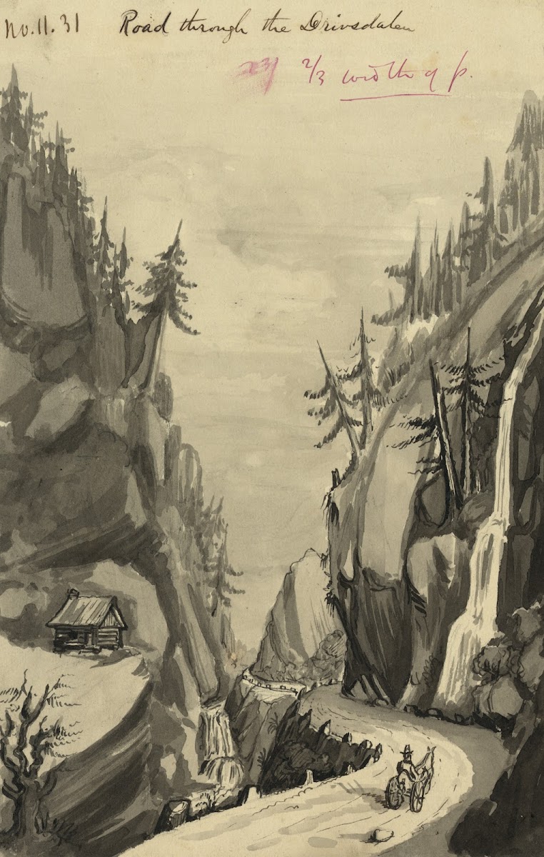 Road through the Drivsdalen 1856 1857