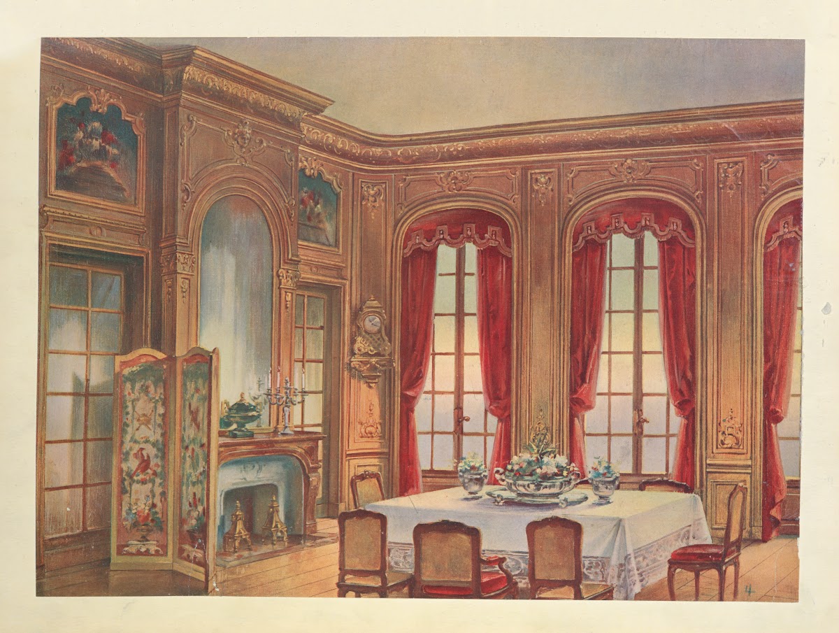 Salle a manger Louis XIV provenant de la vente Lelong 1907