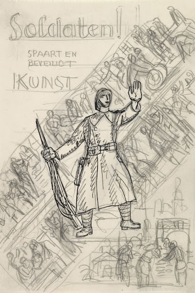 Soldaten  spaart en beveiligt kunst 1839