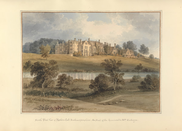 South West View of Rushton Hall Northamptonshire the Seat of the Honourable Mrs