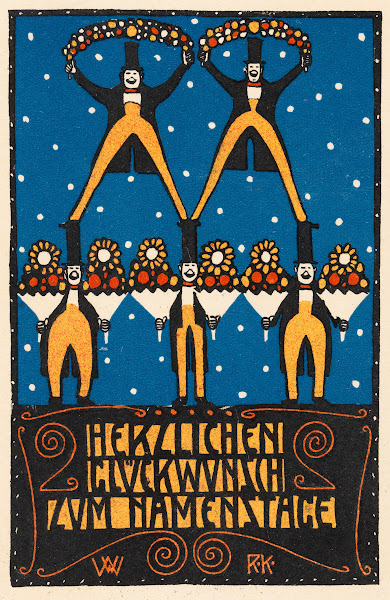 Nr 15 Glückwunschkarte zum Namenstag 1907