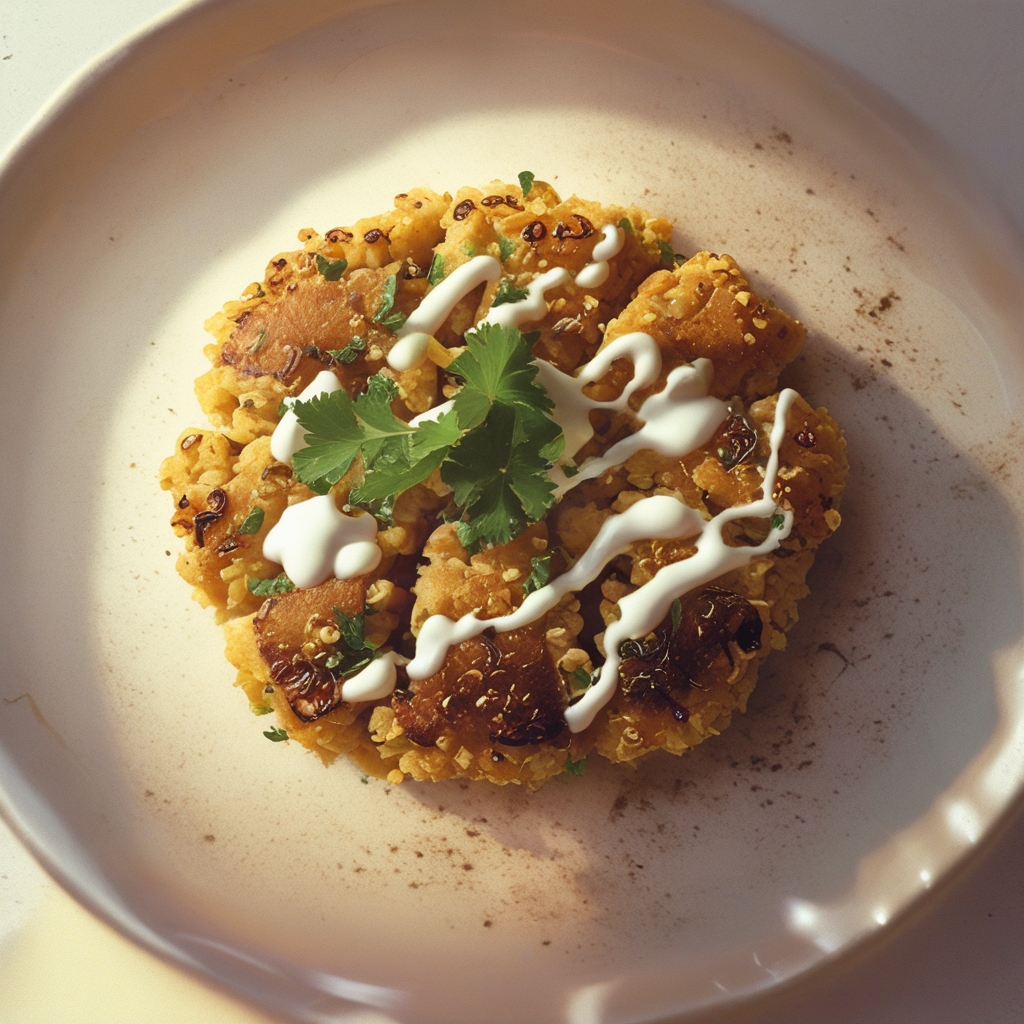 Spiced Chickpea & Quinoa Patties with Cooling Cucumber‑Mint Yogurt Sauce