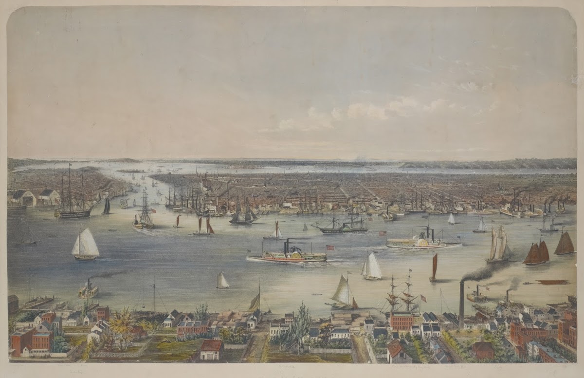 New York and environs from Williamsburgh 1848