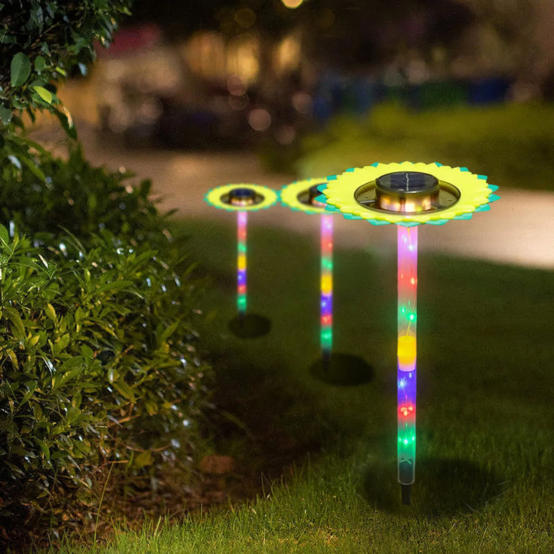 Solar-powered Birdbath with LED Garden Light