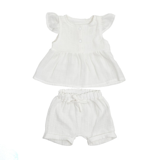 Set for girls Twins (shorts, T-shirt) muslin 74s Print