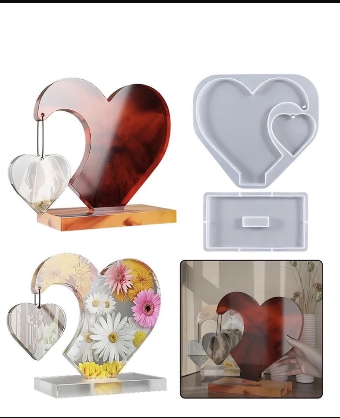 Hanging Love Frame Mold 