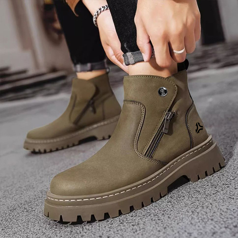British-style men's work boots