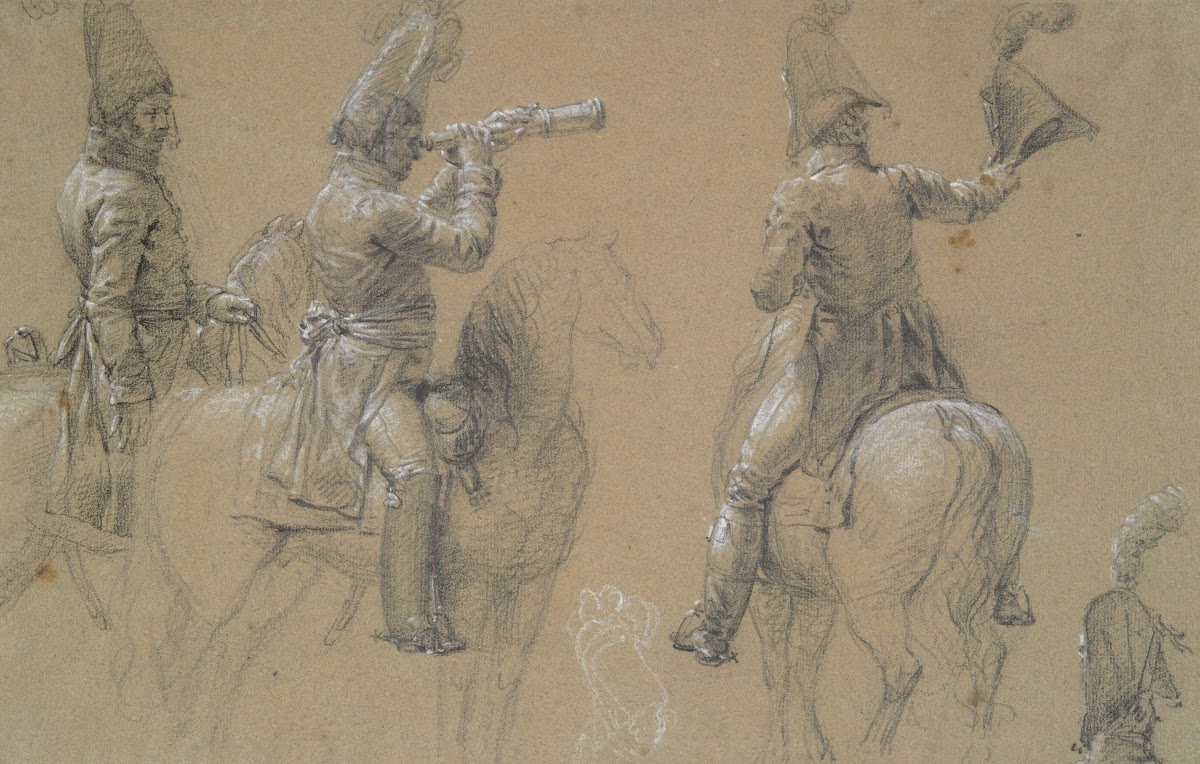 Studies Of MountedSoldiers 19thcentury