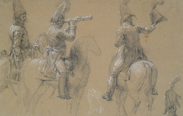 Studies Of MountedSoldiers 19thcentury
