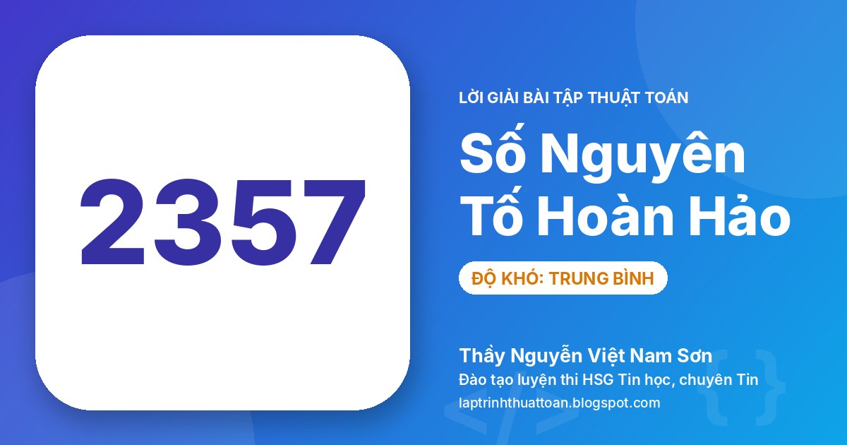 Số Nguyên Tố Hoàn Hảo