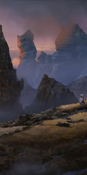 Fantasy Landscape, Alien World, Science Fiction, Digital Art 4K Wallpaper Background