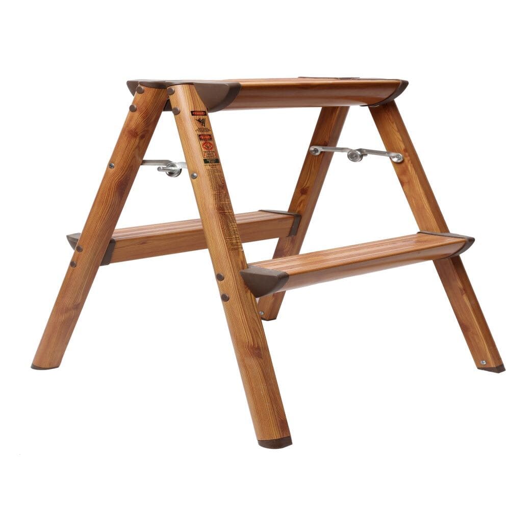 Banco de aluminio Better Space™ de 2 escalones color natural