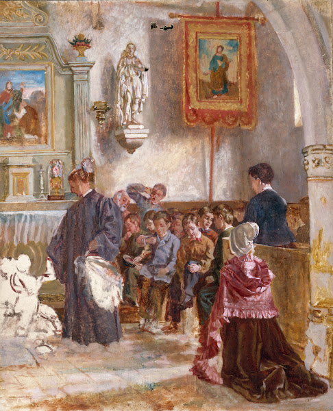 Catéchisme dans une église