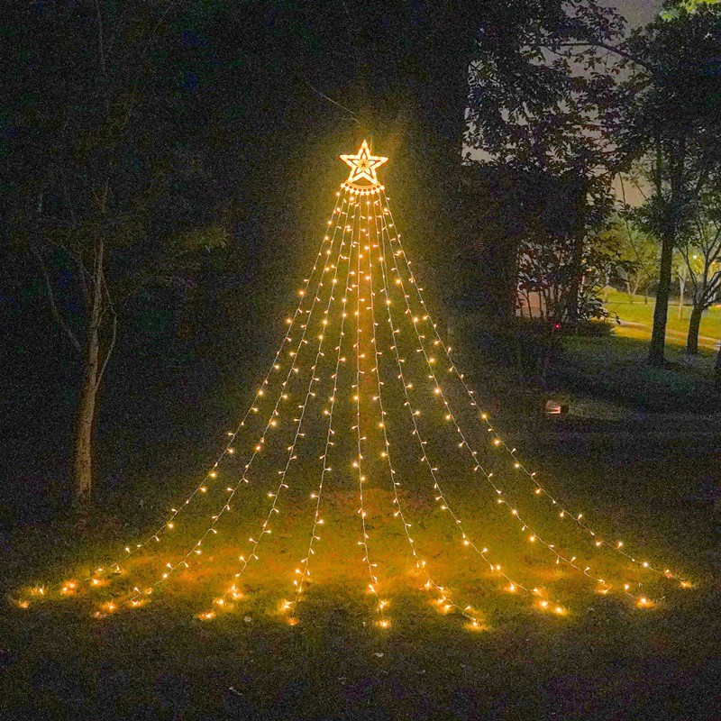 LED Star Waterfall String Light