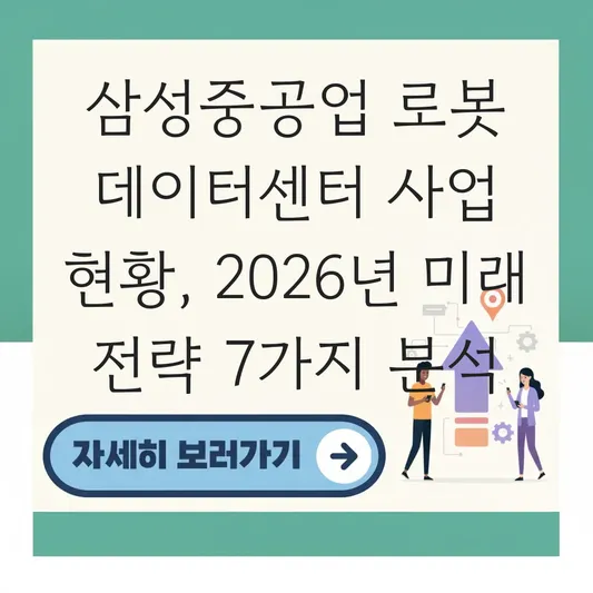 삼성중공업 로봇 데이터센터 사업 추진 현황