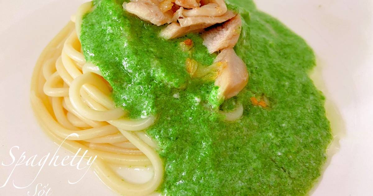 Spaghetti (mỳ ý) sốt rau xanh