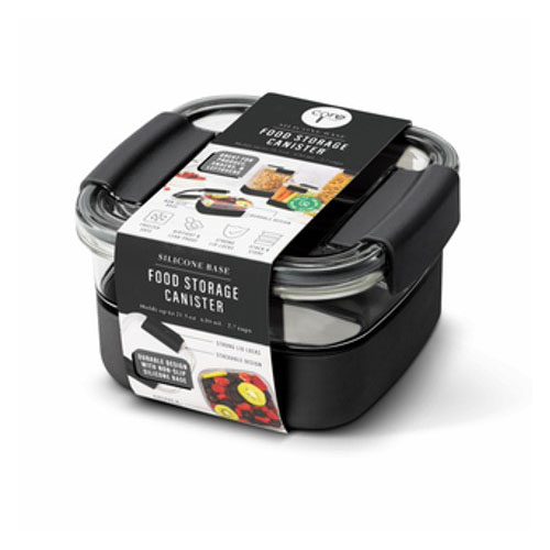 Contenedor para alimentos con tapa Core Kitchen™ de 630 mL color negro