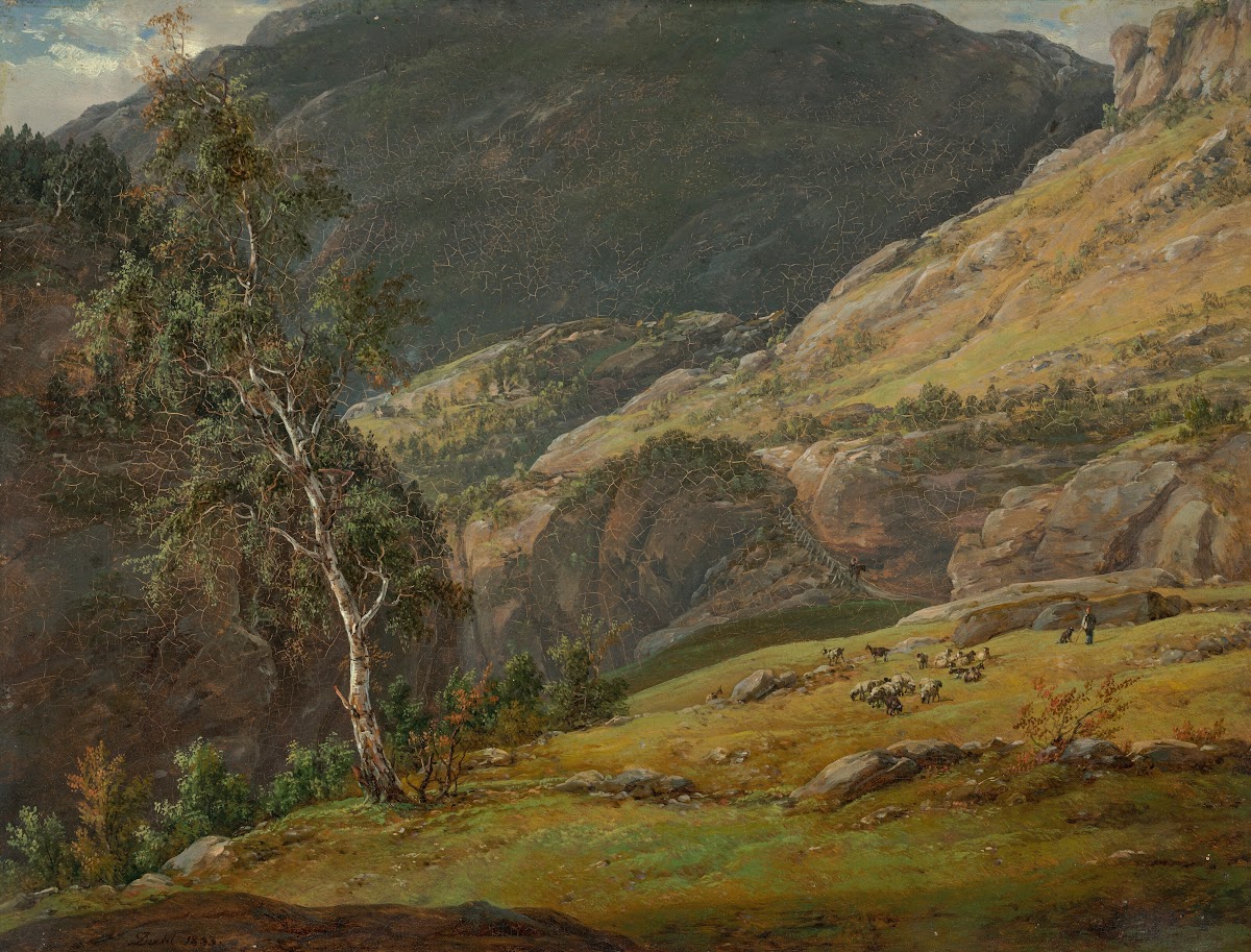 View of Gallerne in Lærdal 1833