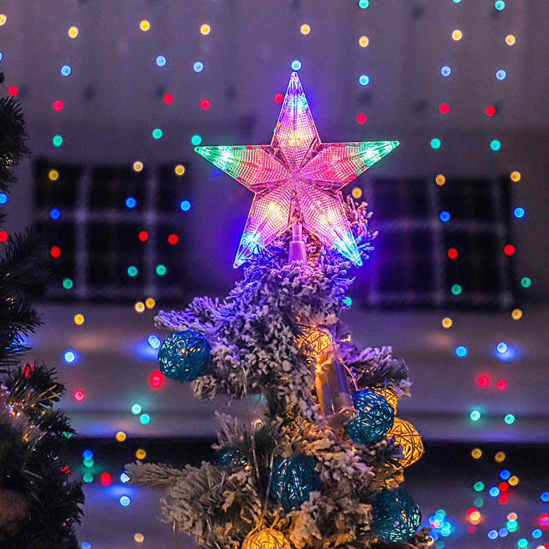 LED Christmas tree topper in star shape
